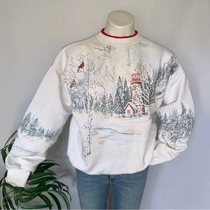 v i n t a g e :: Indian Head NH Winter Graphic Nature Grandma Sweatshirt